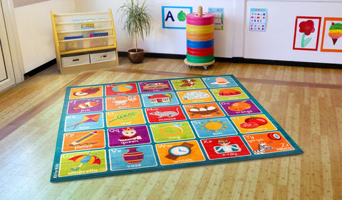 Square Alphabet 2x2m Carpet-Dropship,Educational Carpet,Kit For Kids,Learn Alphabet & Phonics,Mats & Rugs,Multi-Colour,Placement Carpets,Rugs,Square,Wellbeing Furniture-Learning SPACE