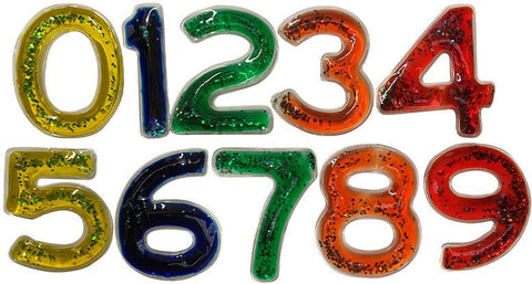 Squidgy Sparkle Gel Numbers 0-9-AllSensory, Counting Numbers & Colour, Dyscalculia, Early Years Literacy, Early Years Maths, Fidget, Fidget Sets, Helps With, Learning Difficulties, Light Box Accessories, Literacy Toys, Maths, Maths Toys, Neuro Diversity, Primary Maths, Sensory Seeking, Tactile Toys & Books-Learning SPACE