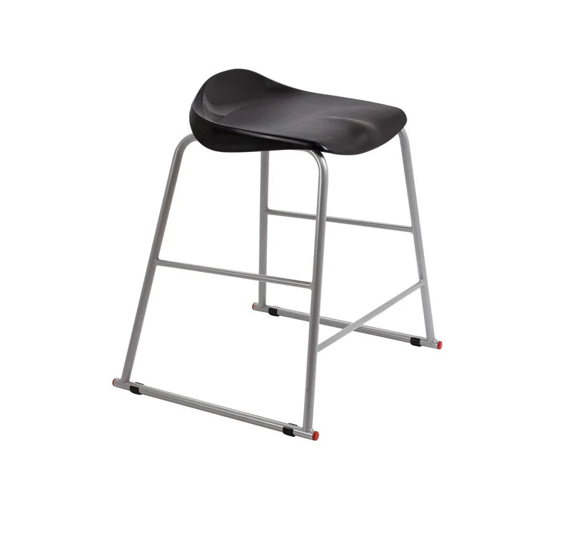 Stackable Titan Stool, Size 4 Black Learning SPACE