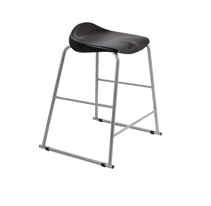 Stackable Titan Stool, Size 5 Black Learning SPACE