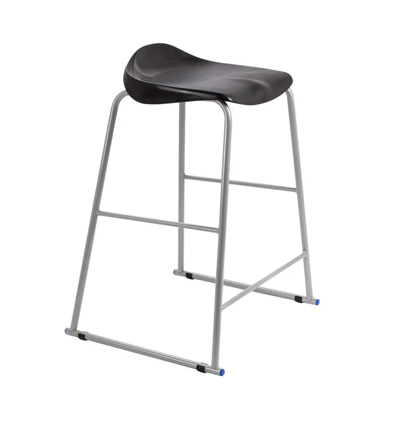 Stackable Titan Stool, Size 6 Black Learning SPACE