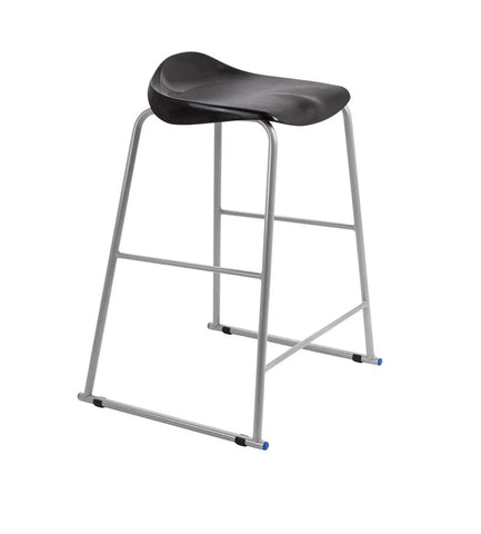 Stackable Titan Stool, Size 6 Black Learning SPACE