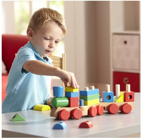 Stacking Train Wooden Toy – Classic Play with a Colourful Twist!, Learning SPACE