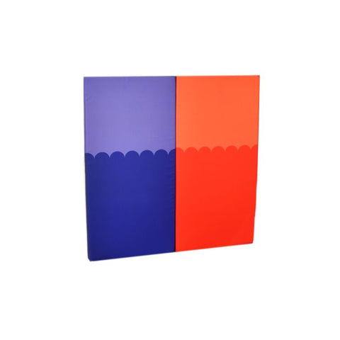 Standard 1.2m Soft Play Wall Pads-Baby Soft Play and Mirrors,Dropship,Padding for Floors and Walls,Sensory Wall Panels & Accessories-Red/Blue - Pair-H5035/Red/Blue-Learning SPACE