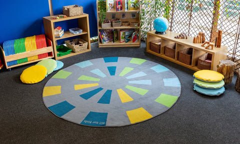 Starburst 2m Circular Carpet-Dropship,Kit For Kids,Mats & Rugs,Round,Rugs,Wellbeing Furniture-Learning SPACE