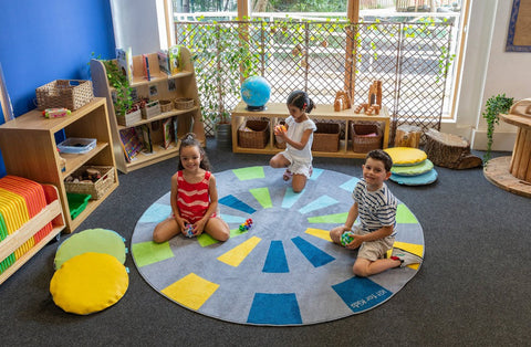Starburst 2m Circular Carpet-Dropship,Kit For Kids,Mats & Rugs,Round,Rugs,Wellbeing Furniture-Learning SPACE