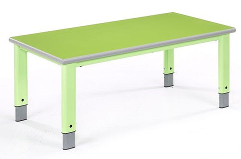 Start Right Height Adjustable Table - Rectangle-Classroom Furniture,Classroom Table,Height Adjustable,Metalliform,Rectangular,Table,Wellbeing Furniture-Geen-ST-126-PSGY-GN-Learning SPACE