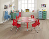 Start Right Height Adjustable Table - Semi-Circular-Classroom Furniture, Classroom Table, Corner & Semi-Circle, Height Adjustable, Metalliform, Table, Wellbeing Furniture-Learning SPACE