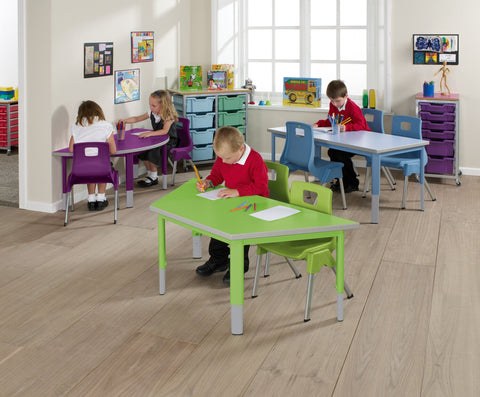 Start Right Height Adjustable Table - Semi-Circular-Classroom Furniture,Classroom Table,Corner & Semi-Circle,Height Adjustable,Metalliform,Table,Wellbeing Furniture-Learning SPACE