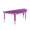 Start Right Height Adjustable Table - Semi-Circular-Classroom Furniture,Classroom Table,Corner & Semi-Circle,Height Adjustable,Metalliform,Table,Wellbeing Furniture-Purple-ST-12SC-PSGY-PU-Learning SPACE