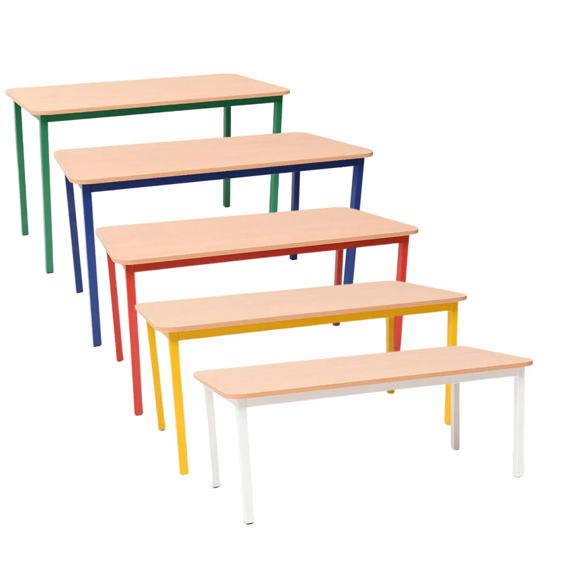 Steel Rectangular School Tables - BLUE, Learning SPACE