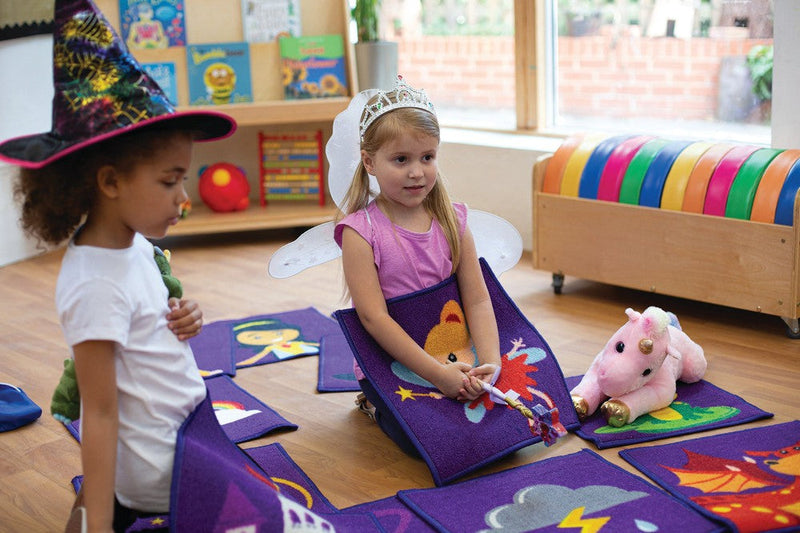 Storytime 32 Interactive Carpet Tiles with holdall, Learning SPACE