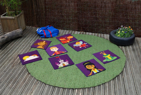 Storytime 32 Interactive Carpet Tiles with holdall-Classroom Packs,Dropship,Kit For Kids,Mats,Mats & Rugs,Rugs,Sit Mats,Square,Wellbeing Furniture-Learning SPACE