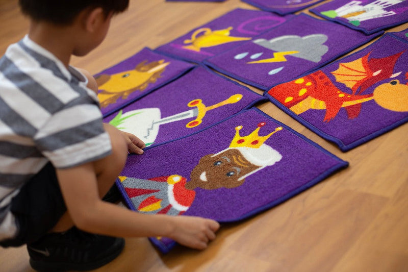 Storytime 32 Interactive Carpet Tiles with holdall, Learning SPACE