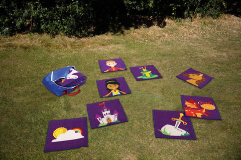 Storytime 32 Interactive Carpet Tiles with holdall-Classroom Packs, Kit For Kids, Mats, Mats & Rugs, Rugs, Sit Mats, Square, Wellbeing Furniture-Learning SPACE