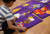 Storytime 32 Interactive Carpet Tiles with holdall-Classroom Packs, Kit For Kids, Mats, Mats & Rugs, Rugs, Sit Mats, Square, Wellbeing Furniture-Learning SPACE