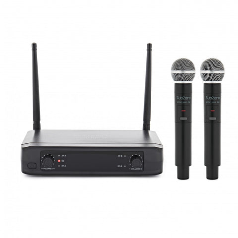 SubZero VOXLINK-2FH Dual Handheld Wireless Microphone System-Audio,Music,Sound,Sound Equipment-Learning SPACE