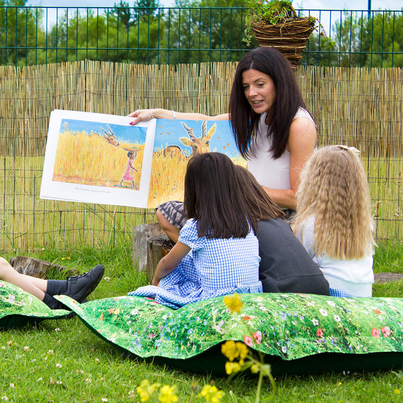 Summer Meadow Children's Bean Bag Floor Cushion, Learning SPACE