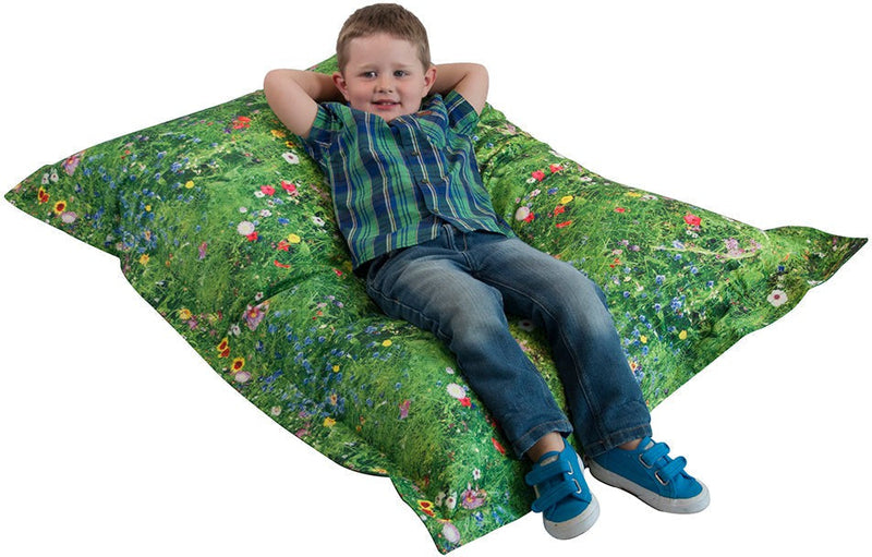 Summer Meadow Children's Bean Bag Floor Cushion, Learning SPACE