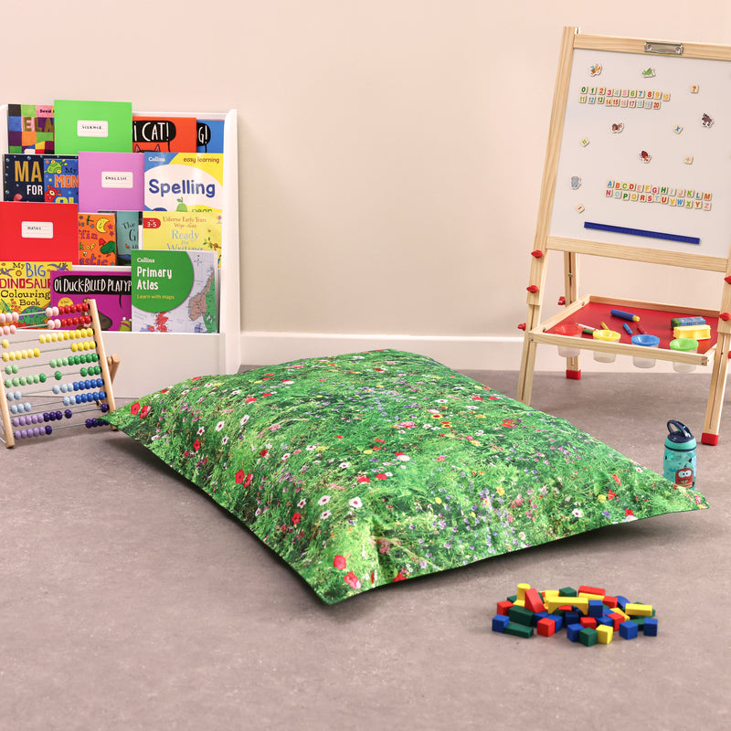 Summer Meadow Children's Bean Bag Floor Cushion, Learning SPACE