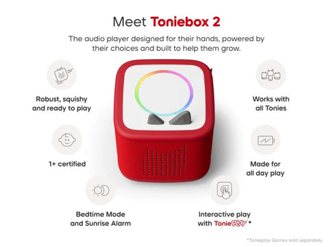 Sunset Red Toniebox 2 – Screen-Free Audio Player-Baby Musical Toys,Christmas,Early Years Musical Toys,family fund bestsellers,Social Stories & Games & Social Skills,Sound,Tonies-Learning SPACE