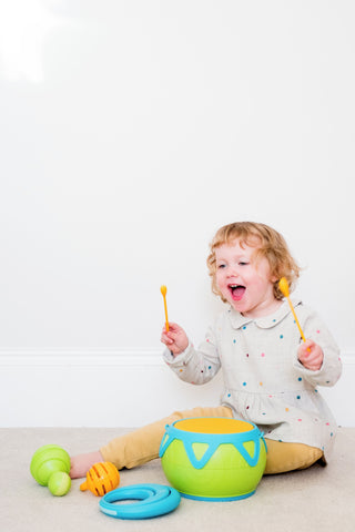 Super Drum - Children's Musical Instrument-AllSensory,Baby & Toddler Gifts,Baby Cause & Effect Toys,Baby Musical Toys,Baby Sensory Toys,Drums,Early Years Musical Toys,Gifts For 1 Year Olds,Halilit Toys,Music,Sound,Sound Equipment,Stock-Learning SPACE