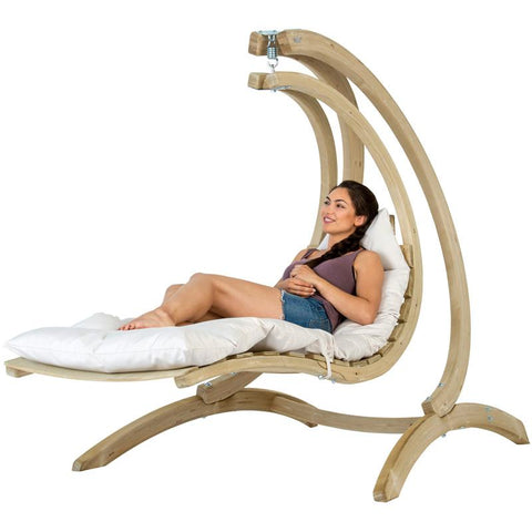 Swing Lounger - Creme-Swing Lounger-Amazonas,Cream,Dropship,Globo Furniture,Globo Swing Chair,Grey,Hanging Chair,Indoor,Single,Weatherproof,White-Learning SPACE