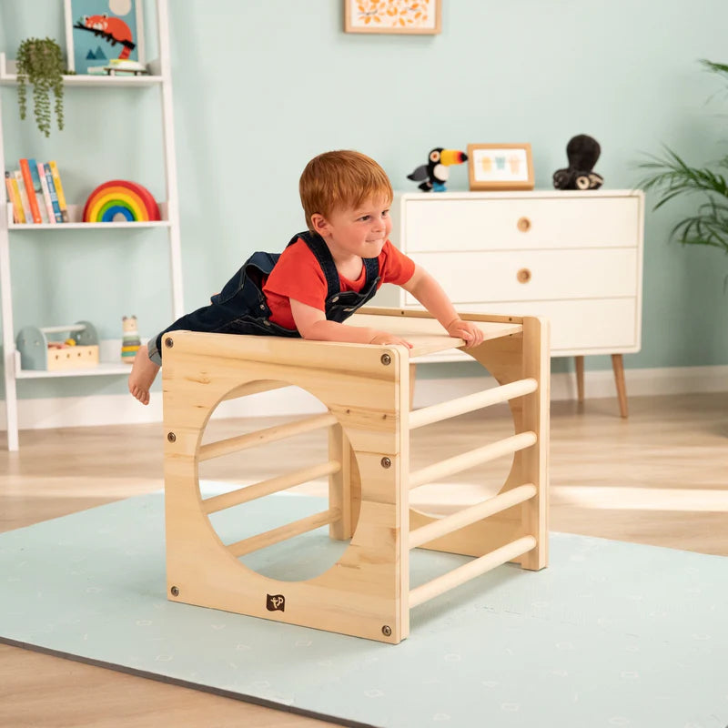 TP Active-Tots Wooden Climbing Cube (UK Mainland Only), Learning SPACE