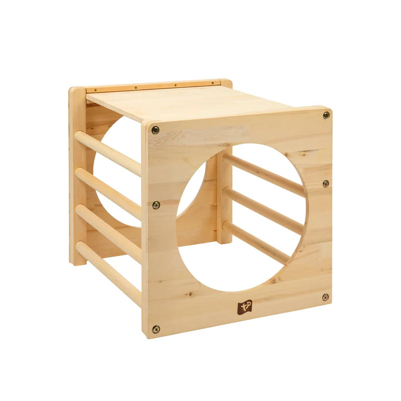 TP Active-Tots Wooden Climbing Cube With Easel Accessory (UK Mainland Only), Learning SPACE