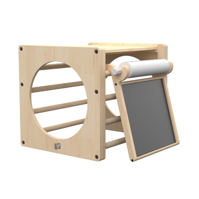 TP Active-Tots Wooden Climbing Cube With Easel Accessory (UK Mainland Only), Learning SPACE