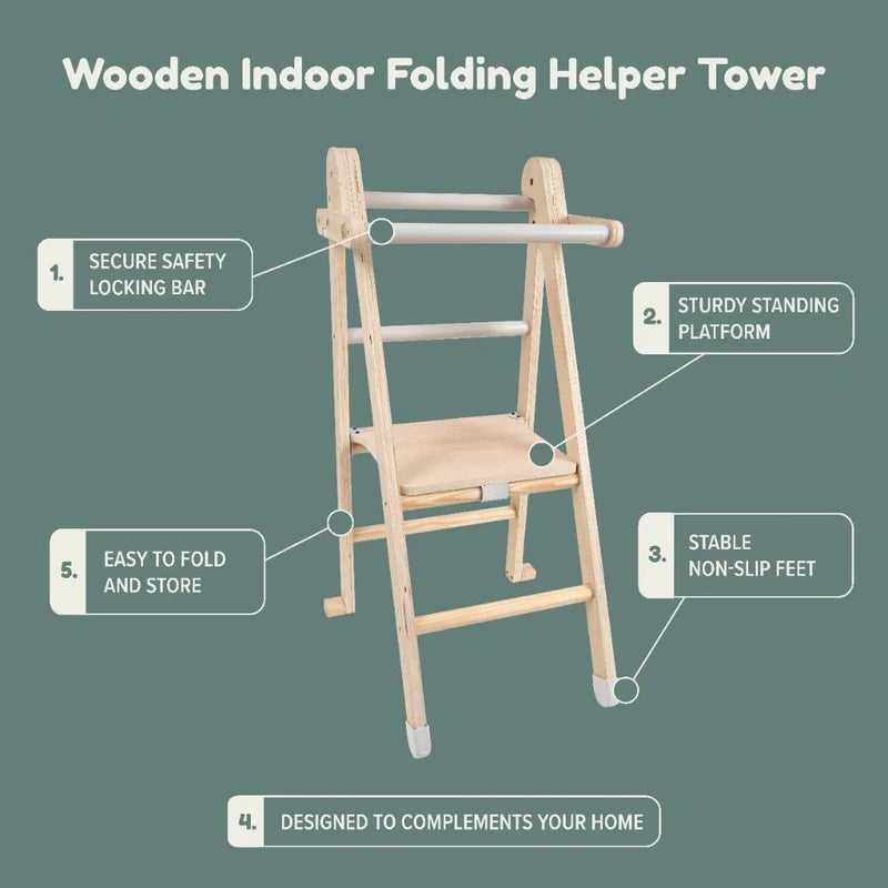 TP Active-Tots Wooden Helper Tower With Easel Accessory (UK Mainland Only), Learning SPACE