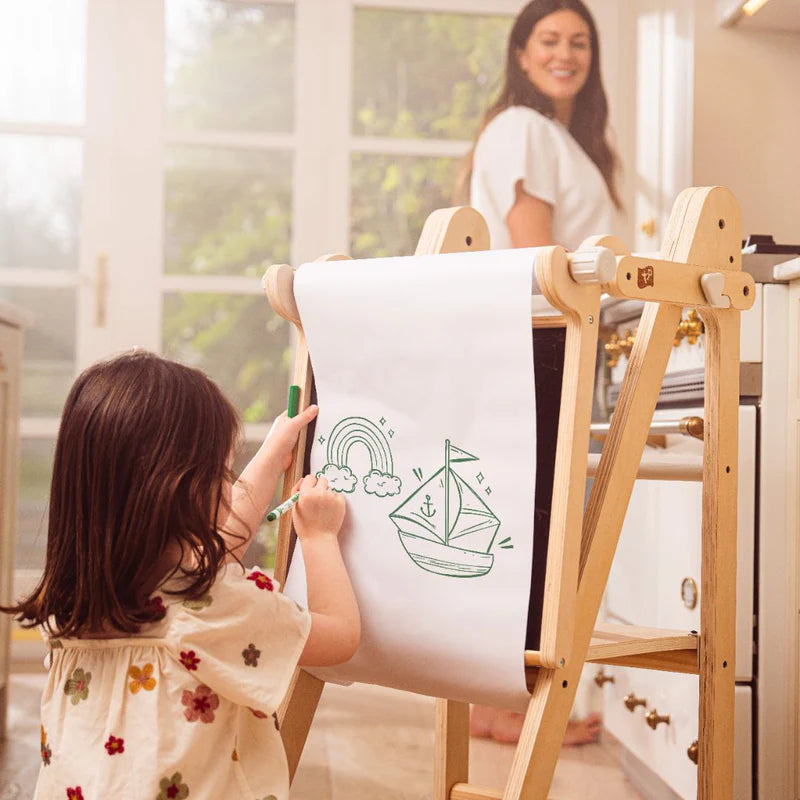 TP Active-Tots Wooden Helper Tower With Easel Accessory (UK Mainland Only), Learning SPACE