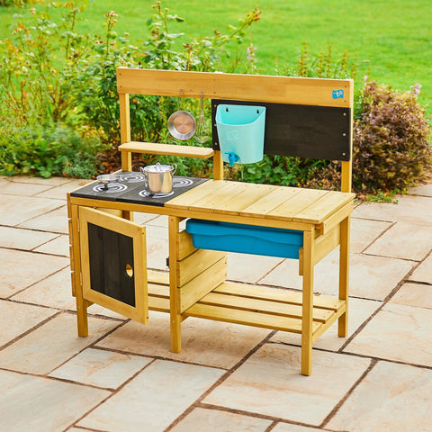 TP Deluxe Wooden Mud Kitchen-Forest School & Outdoor Garden Equipment,Imaginative Play,Kitchens & Shops & School,Messy Play,Mud Kitchen,Outdoor Sand & Water Play,Playground Equipment,Stock,TP Toys,Water & Sand Toys-Learning SPACE