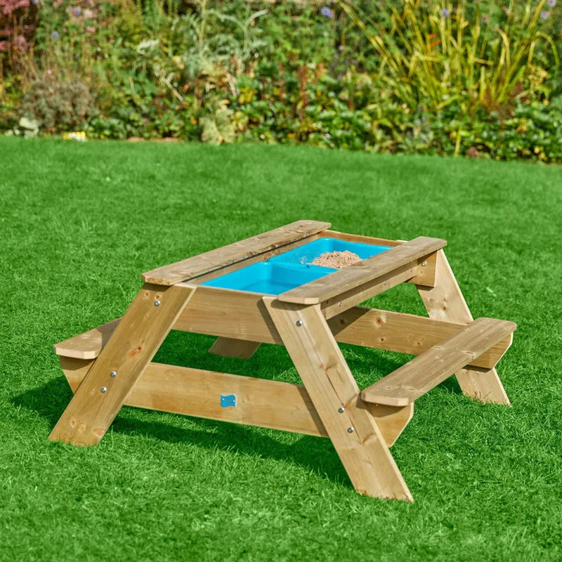 TP Deluxe Wooden Picnic Table Sandpit (UK Mainland Only), Learning SPACE