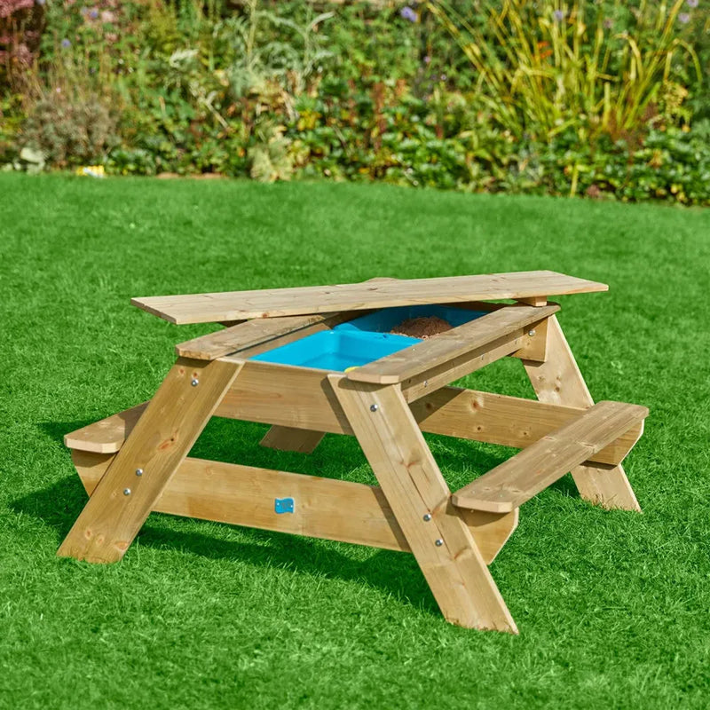 TP Deluxe Wooden Picnic Table Sandpit (UK Mainland Only), Learning SPACE