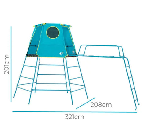 TP Explorer Metal Climbing Frame - Blue Edition (UK Mainland Only)-Dropship,Outdoor Climbing Frames,Outdoor Play,Outdoor Playhouse,Outdoor Swings,TP Toys-Learning SPACE