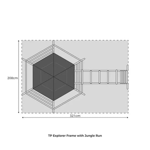TP Explorer Metal Climbing Frame - Blue Edition (UK Mainland Only)-Dropship,Outdoor Climbing Frames,Outdoor Play,Outdoor Playhouse,Outdoor Swings,TP Toys-Learning SPACE