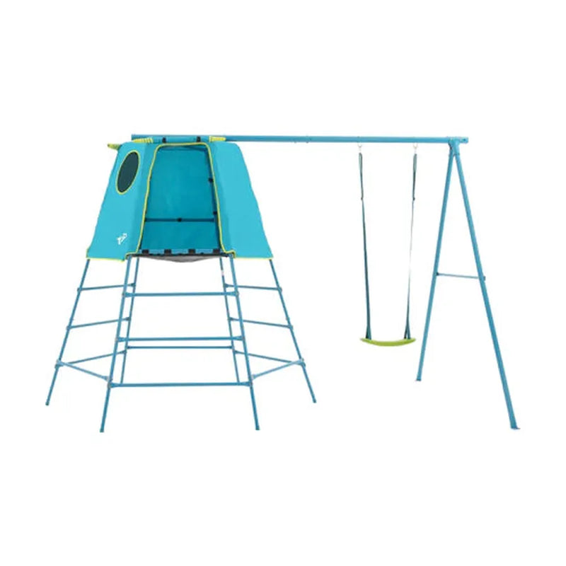 TP Explorer Metal Climbing Frame - Blue Edition (UK Mainland Only), With Swing Learning SPACE