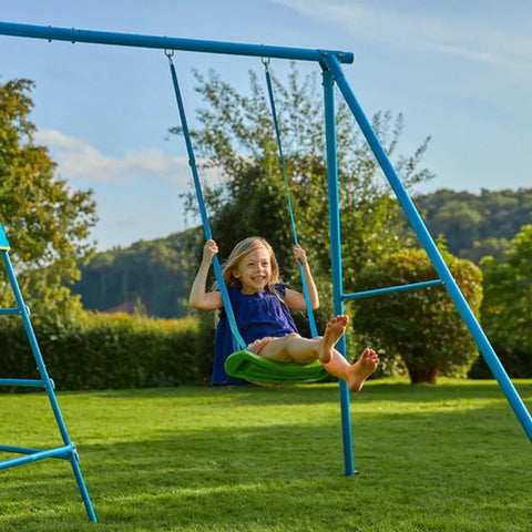 TP Explorer Metal Climbing Frame - Blue Edition (UK Mainland Only)-Dropship,Outdoor Climbing Frames,Outdoor Play,Outdoor Playhouse,Outdoor Swings,TP Toys-Learning SPACE