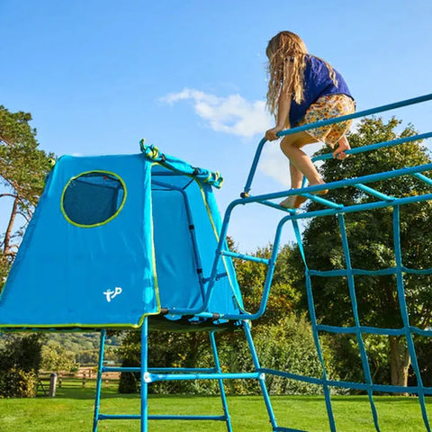 TP Explorer Metal Climbing Frame - Blue Edition (UK Mainland Only)-Dropship,Outdoor Climbing Frames,Outdoor Play,Outdoor Playhouse,Outdoor Swings,TP Toys-Learning SPACE