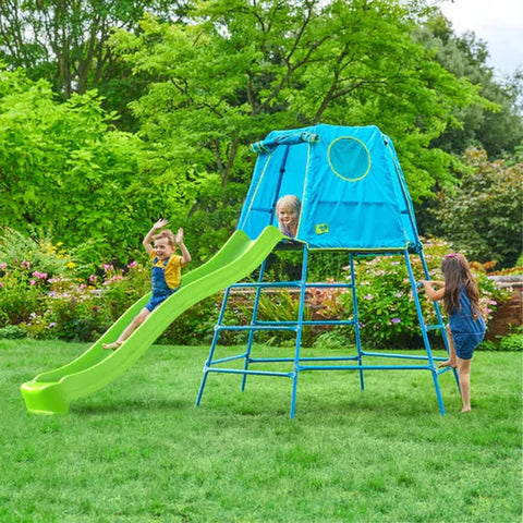 TP Explorer Metal Climbing Frame - Blue Edition (UK Mainland Only)-Dropship,Outdoor Climbing Frames,Outdoor Play,Outdoor Playhouse,Outdoor Swings,TP Toys-Learning SPACE
