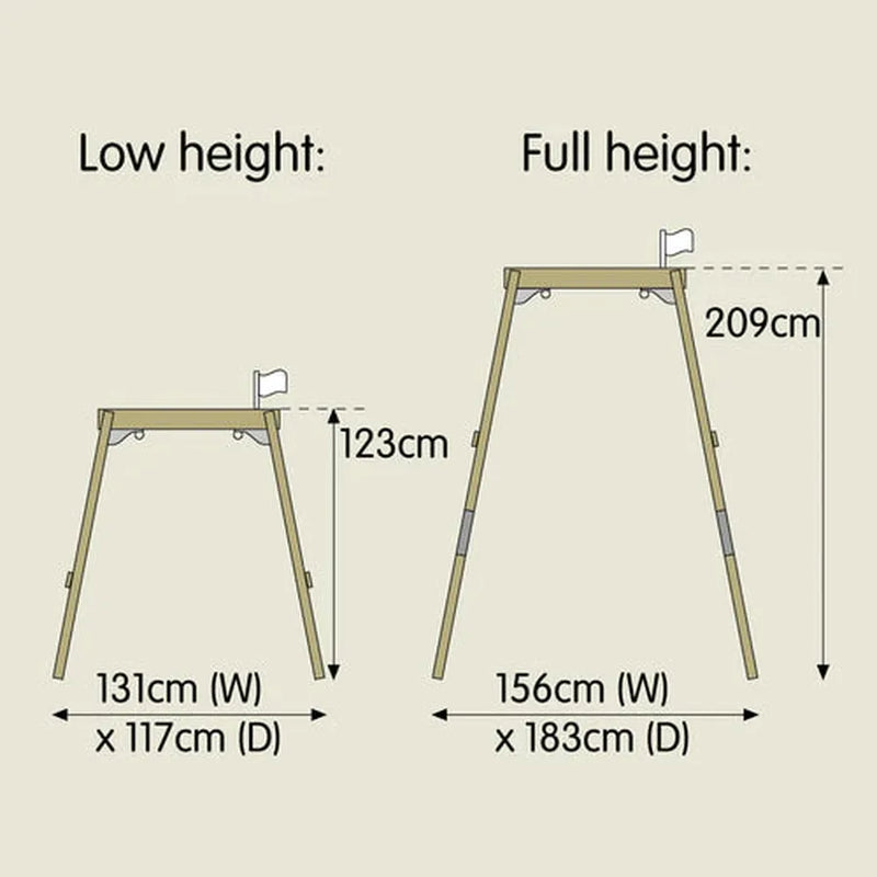 TP Forest Acorn Growable Wooden Swing Set With Quadpod (UK Mainland Only), Learning SPACE