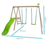 TP Forest Multiplay Double Wooden Swing Set & Slide (UK Mainland Only)-Dropship,Outdoor Slides,Outdoor Swings,swing,TP Toys-Learning SPACE