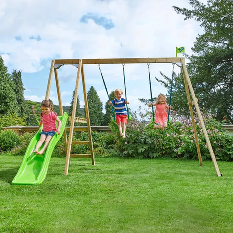 TP Forest Multiplay Double Wooden Swing Set & Slide (UK Mainland Only), Learning SPACE