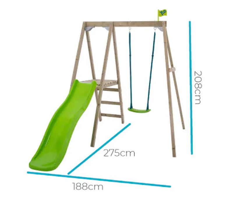 TP Forest Multiplay Single Wooden Swing Set & Slide (UK Mainland Only), Learning SPACE