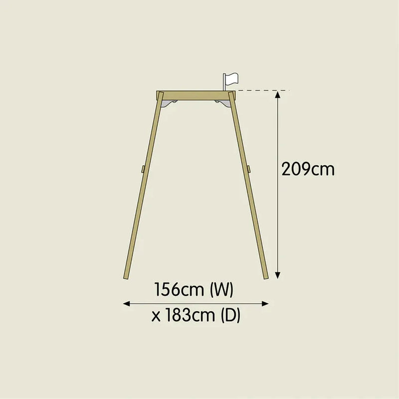 TP Forest Wooden Single Swing Set (UK Mainland Only), Learning SPACE