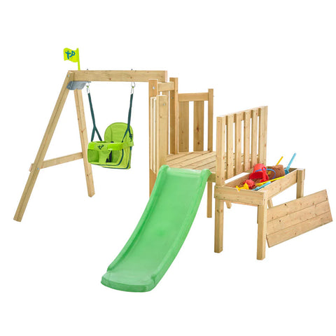 TP Forest toddler Swing Set & Slide-Baby Slides,Baby Swings,Eco Friendly,Outdoor Slides,Outdoor Swings,Playground Equipment,TP Toys-Learning SPACE