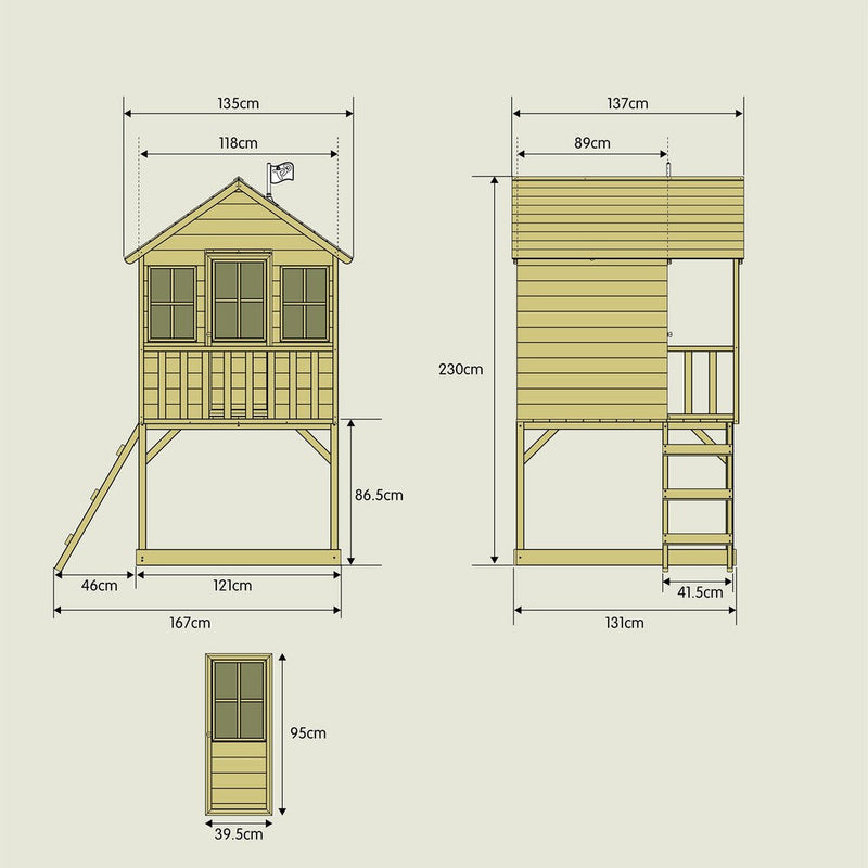 TP Hill Top Wooden tower Playhouse (UK Mainland Only), Learning SPACE