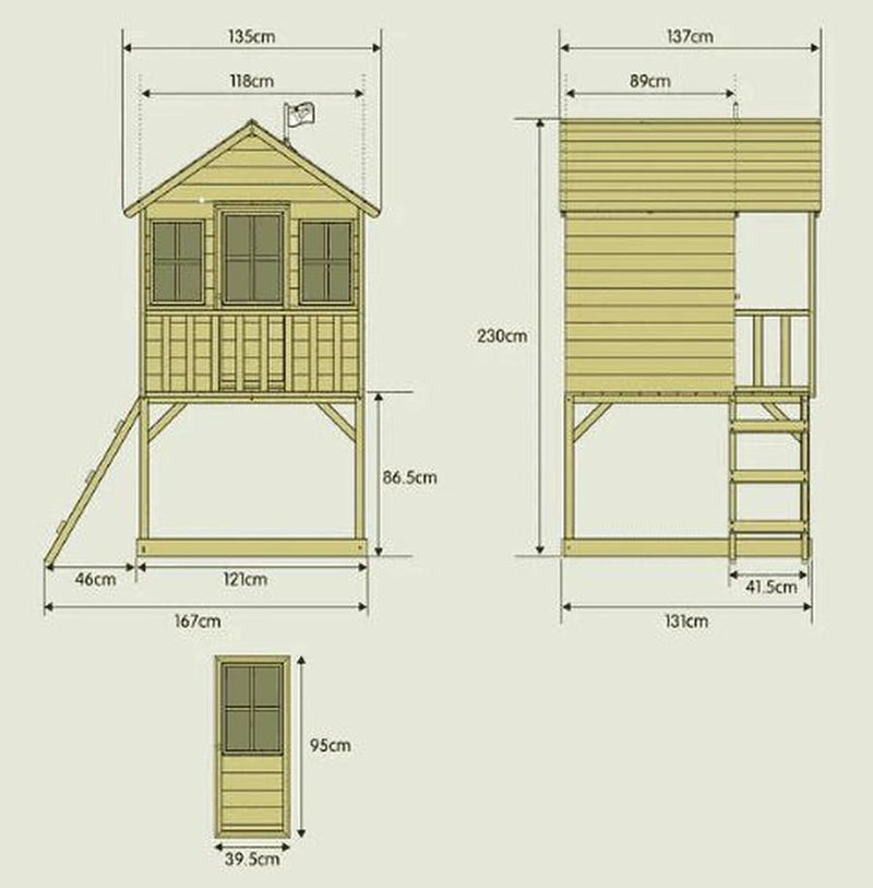 TP Hill Top Wooden tower Playhouse (UK Mainland Only), Learning SPACE