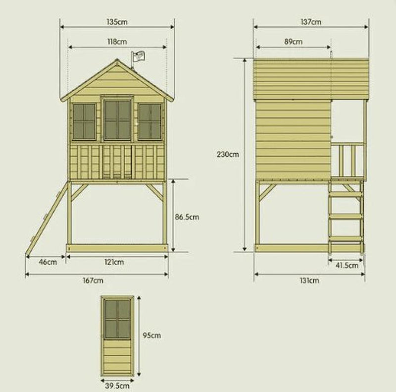 TP Hill Top Wooden tower Playhouse (UK Mainland Only), Learning SPACE